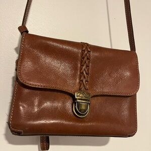 Patricia Nash Heritage Braided Leather Convertible Crossbody Bag Purse
